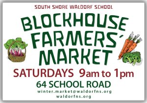 Blockhouse Farmers Market sign for roadside use"