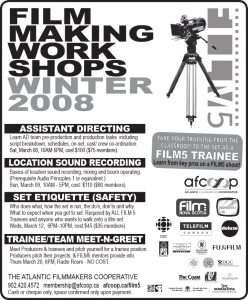 Poster for FILM5 filmmaker training program designed by design.1site.co"