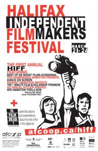 Halifax Independent Filmmakers Festival poster designed by design.1site.co"