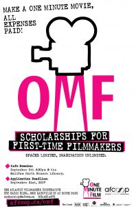 One Minute Film training program poster for print by design.1site.co"