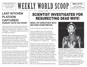 Movie prop made by design.1site.co - fake newspaper for Goodbye Robot Army"