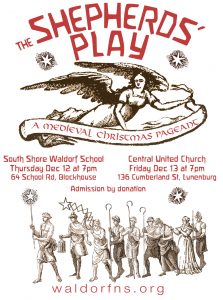 Shepherds' Play poster designed by design.1site.co for South Shore Waldorf School"